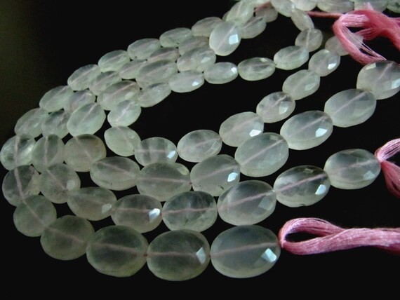 Natural Rose Quartz Oval Faceted Beads Size 13X18mm Strands 10 inches long Jewelry making Gemstone Beads  sold per Strand