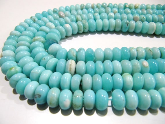 Natural Peruvian Opal Plain Smooth Rondelle Shape Beads 8-9mm best Quality Beads Strand 8 inches Long Jewelry making gemstone Beads
