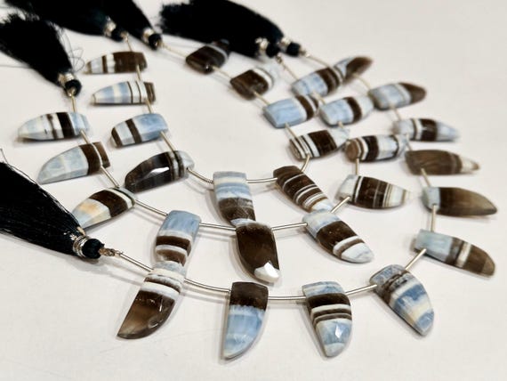 Natural Boulder Opal Knife Shape Briolette 10x21mm beads  Sold Per Strand 8 Inches Long