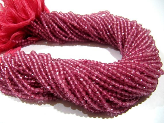 Natural Topaz Rondelle Faceted 2.5 to 4mm Beads Pink Color Gemstone Beads Sold Per strand 13 inches long Choose The Size