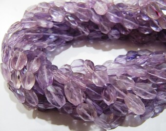 天然ピンクアメジストオーバルファセットブリオレットビーズサイズ6 x