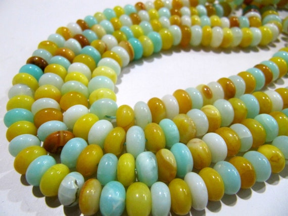 Natural Multi Color opal Rondelle Plain Smooth Beads 8 to 9mm best Quality Beads Strand 8 inches Long Jewelry making gemstone