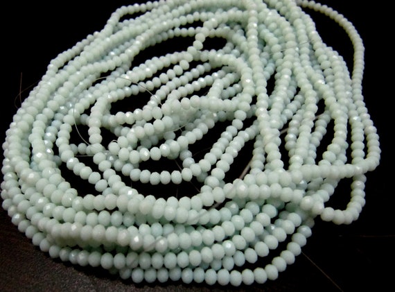 Light color  Amazonite Hydro quartz Rondelle Faceted 3-4 mm Beads Strand 16 inches long  approx. 150 Beads per Strand Wholesale Prices