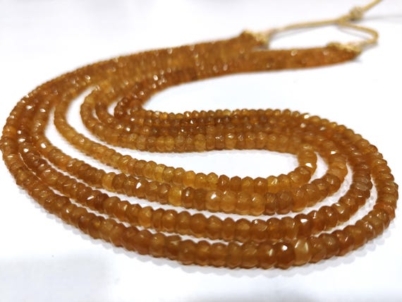 Natural Yellow Aquamarine Rondelle Faceted 4-5mm Gemstone Beads Sold Per Strand 8 Inches Long Great Quality Beads