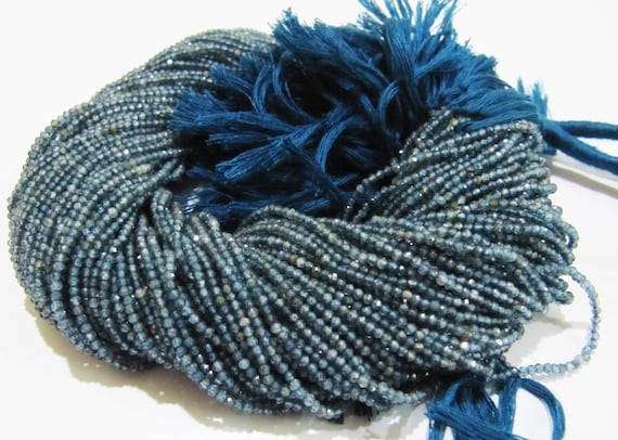 Natural Kyanite Gemstone Rondelle Faceted Beads Size 2mm, Strand 13 inch long Blue Color Beads sold per Strand Wholesale Prices