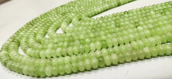 Prehnite Onyx  Rondelle Plain Smooth 8mm Gemstone Beads Sold Per Strand 8 Inches Long Great Quality Beads