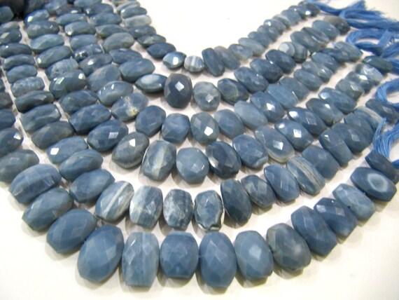 Natural Blue Opal Oval Shape 10x14mm Beads Sold Per Strand 10 Inches Long For Jewellery Making