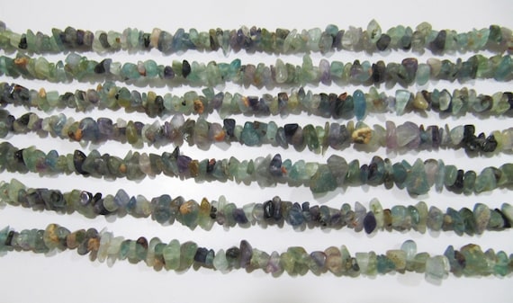 Natural Fluorite Irregular Chip Gravel Uncut Nugget 4mm To 8mm Beads Multi Color Jewelry Making Beads Strand 34 Inches Long Sold Per Strand