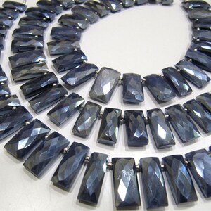 Natural Moonstone Silver AB Mystic Coated Rectangle Shape Faceted Beads 6-7mm Strand 8inch long High Quality Beads Wholesale prices
