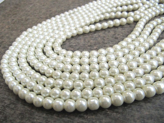 Pearl 8mm Beads sold per Strand 16 inch long  Jewelry Making  white Pearl Beads Wholesale prices