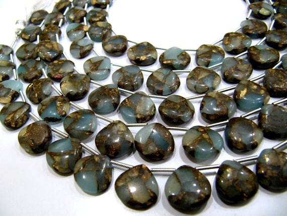Grey Oyster Turquoise Heart Shape Smooth Plain Size 12mm Gray Color shaded Beads Strand 8 inch Long Sold Per Strand Wholesale Price