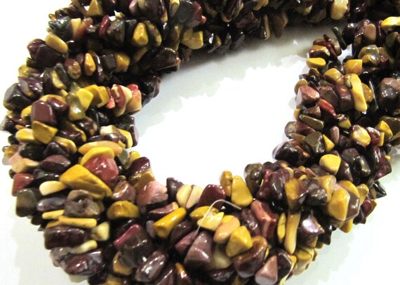 Natural Mookaite Irregular Chip Gravel Uncut Smooth Nugget 4 To 8mm Beads Green Color Jewelry Beads Strand 34 Inches Long Sold Per Strand