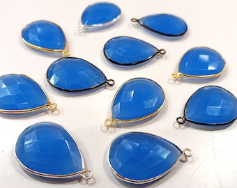 Pierres précieuses de topaze bleu ciel de 5,11 carats, Briolette demi