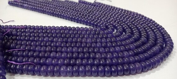 Natural Amethyst Quartz Rondelle Plain Smooth 8mm Beads Sold Per Strand 8 inches Long Great Quality Beads