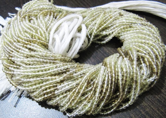Natural Bear Quartz Shaded Rondelle Faceted 2mm Beads Strand 13 Inch Long High Quality Beads For Jewelry Making Sold Per Strand