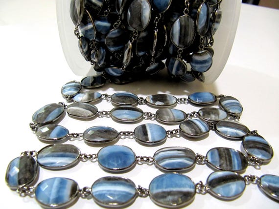 Natural Boulder Opal Uneven  Free Shape Briolette Faceted Connector Chain Size 12-15mm Sold Per Foot High Quality Bead Wholesale price