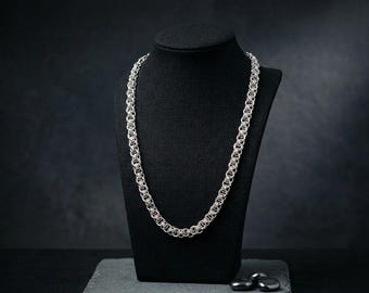 Liminal Thread Necklace - 20 inch Helm Chainmail Weave Necklace