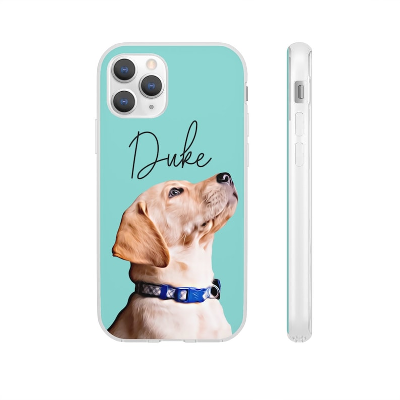 Custom Pet Phone Case iPhone 11 Case Gift for Dog Lovers Personalized Pet Portrait All iPhone Case Model & Samsung Case iPhone 13 image 4