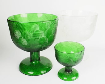 3 Heiki Orvola pressglass bowls