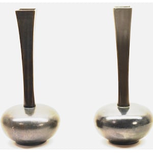 Art-deco bronzen vazen uit G.A.B, jaren 1930, set van 2, 18 cm hoog