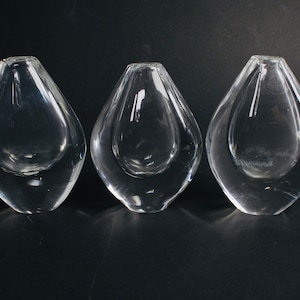 Three glass vases by Sven Palmqvist for Orrefors