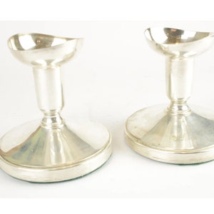 G.A.B. (Guldsmedsaktiebolaget) candleholders, silver plated, 9cm high