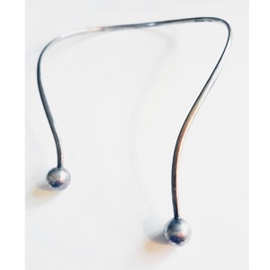 Stigbert jewelry, Heribert Engelbert necklace, made 1972, Sterling silver, 13cm wide