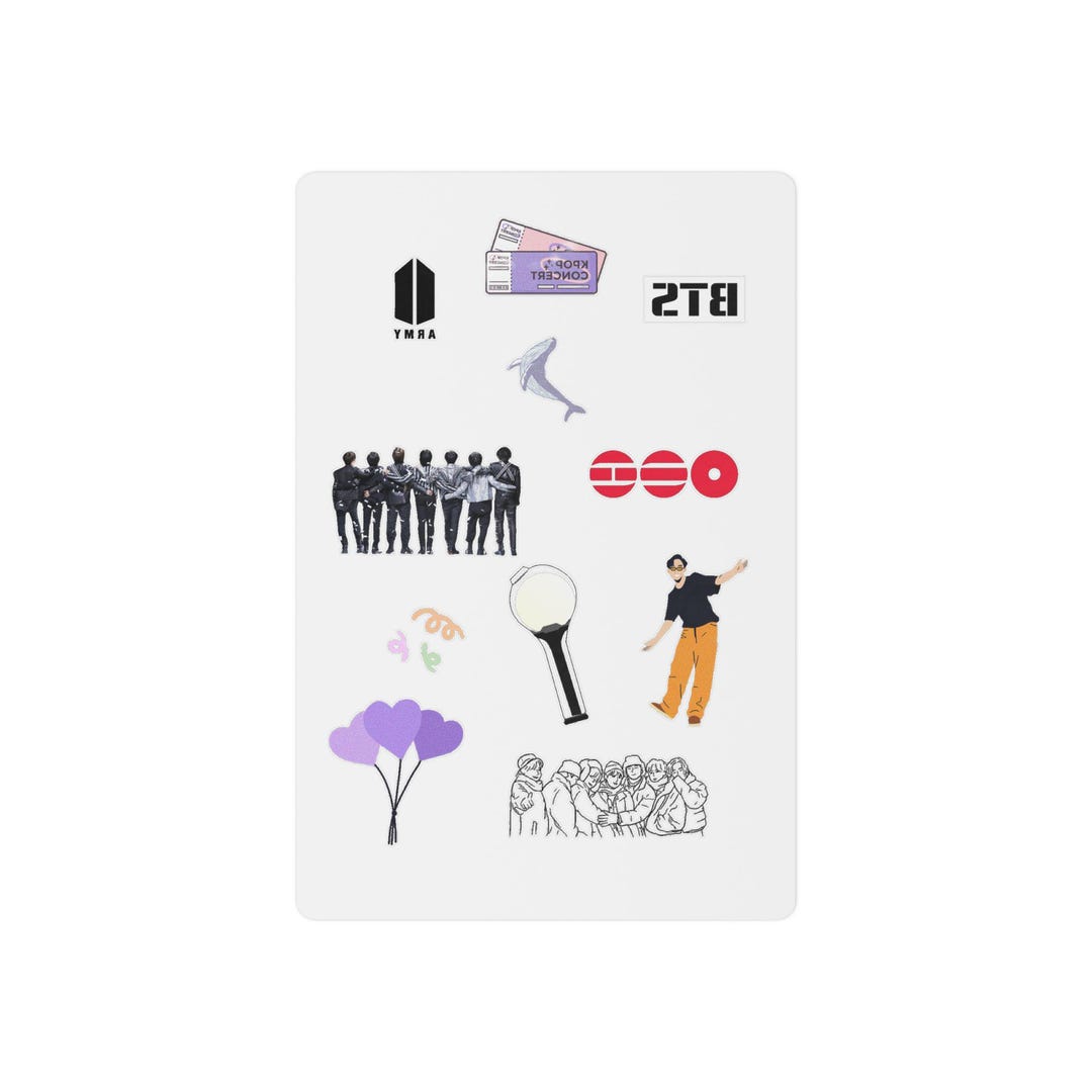 BTS Sticker Style Temporary Tattoos | K-pop Icon Set - Etsy