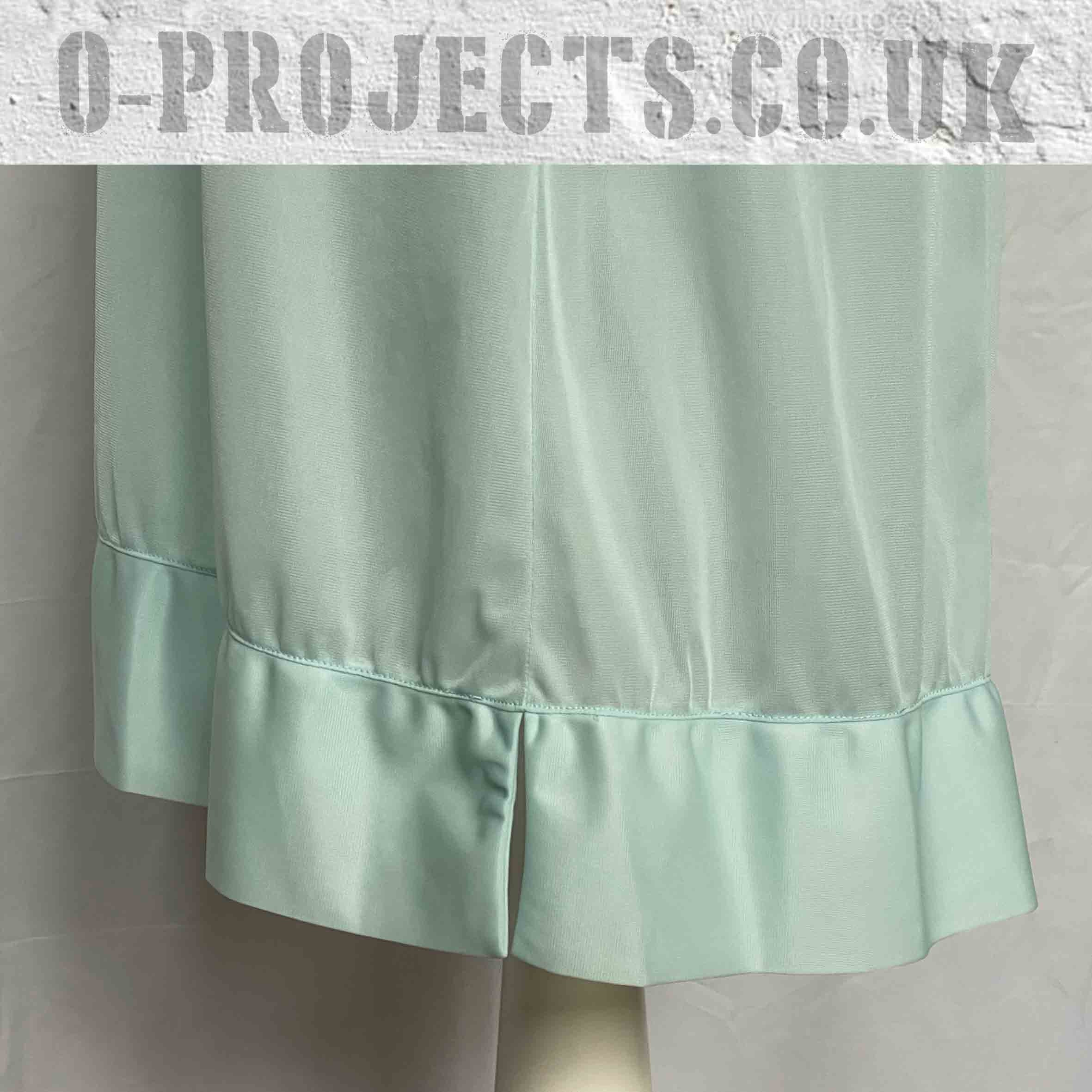 Vintage 1970s Wrap Slip Dress, Lingerie, Boudoir, Pastel Eggshell Blue