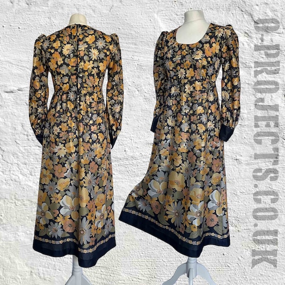 Vintage 1970s, handmade dress, boho, prairie, flo… - image 1