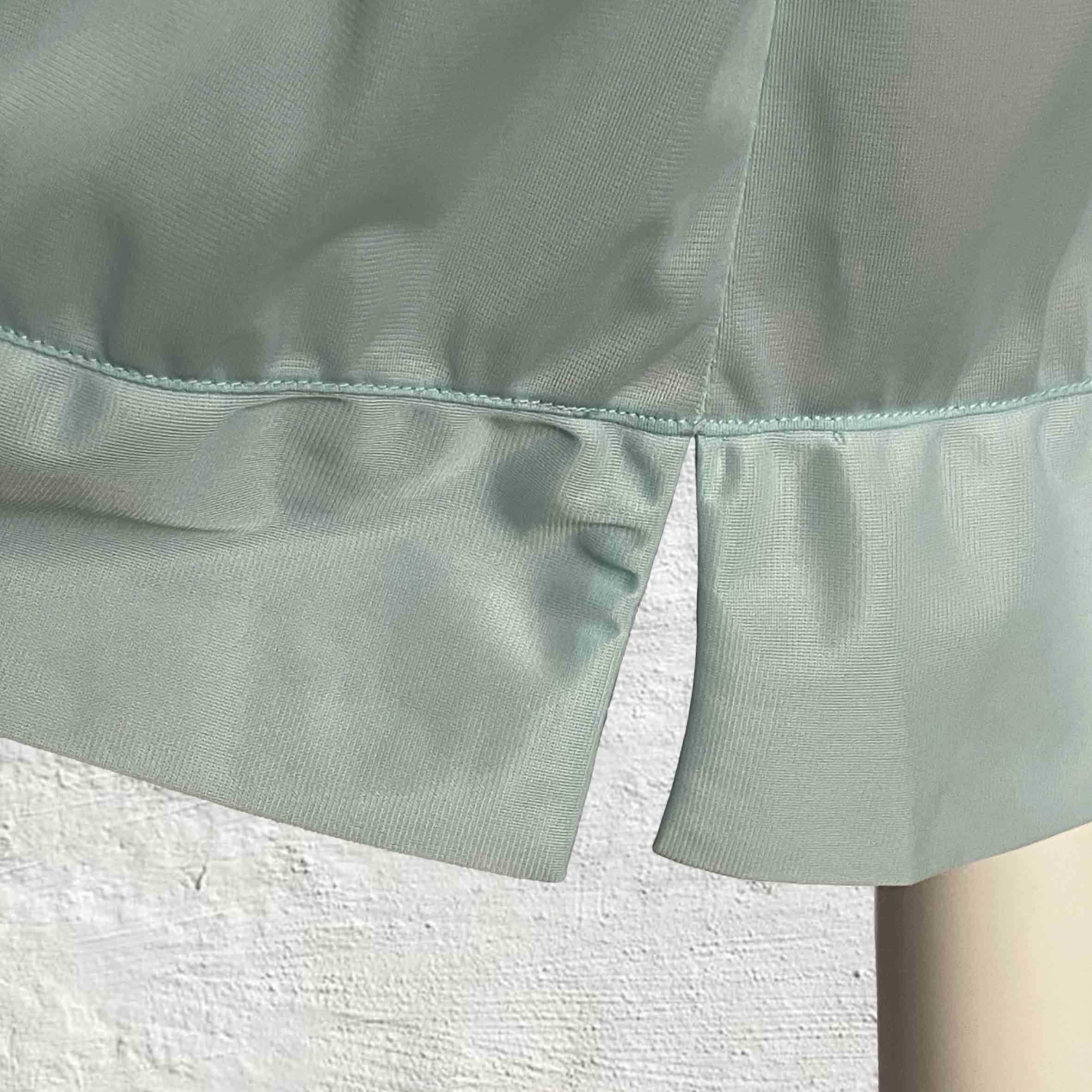 Vintage 1970s Wrap Slip Dress, Lingerie, Boudoir, Pastel Eggshell Blue