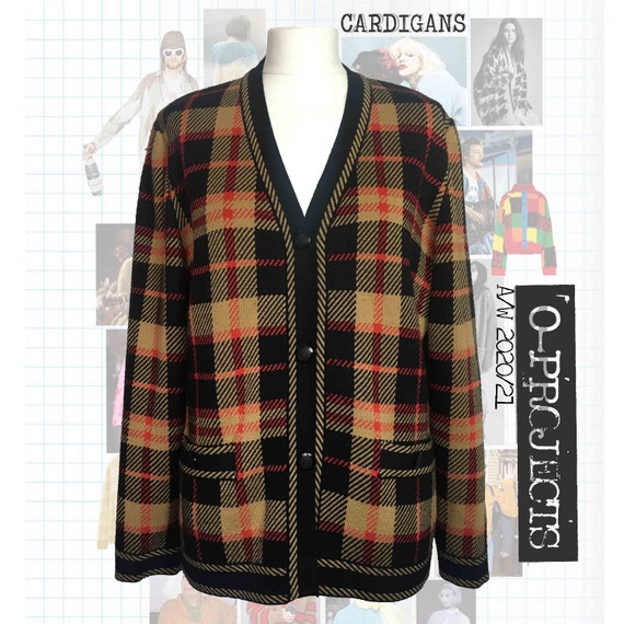 Vintage check cardigan