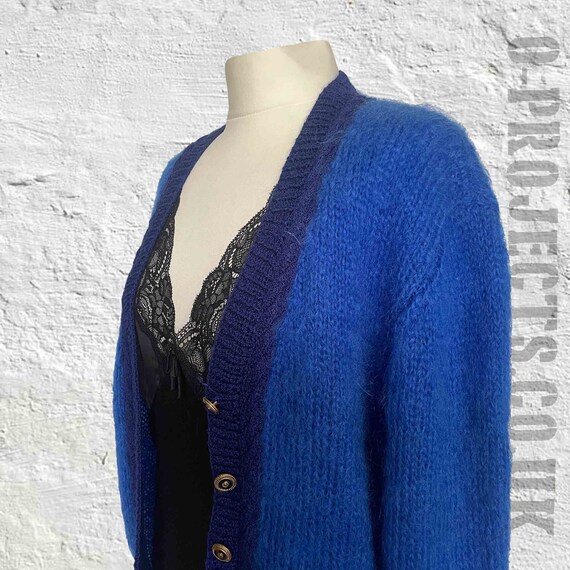 Fantastic Vintage Hand Knitted Mohair Cardigan, Two Tone Blue, Cable Texture Detail, Preppy, Mod, Dark Academia, Grunge, 6,8,10,12,14 - Etsy UK Fantastic Vintage Hand Knitted Mohair Cardigan, Two Tone Blue, Cable Texture Detail, Preppy, Mod, Dark Academia, Grunge, 6,8,10,12,14 - Etsy UK
