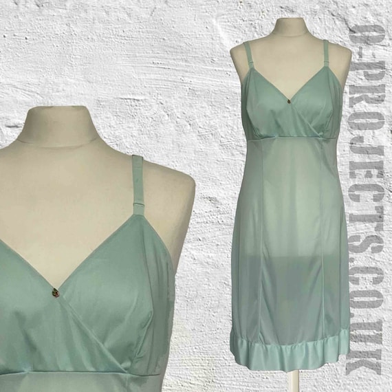 Vintage 1970s Wrap Slip Dress Lingerie Pastel Eggshell Blue Etsy