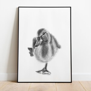 Wall Art &quot;Ducklings Exploring&quot; | dotted | Digital Download | printable | Mural | Posters | Housing | gift | card motif