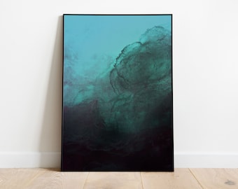 Abstract Art &quot;Mindstorm&quot; | Digital Download | Atmospheric | Clouds | Office | Living room | Gift | Map motif