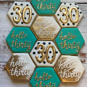 30th/40th birthday cookies