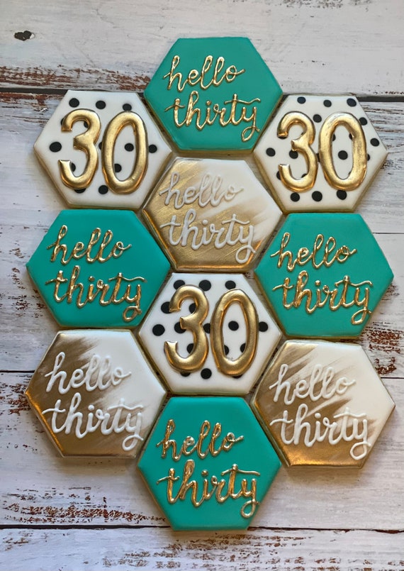 30th/40th birthday cookies