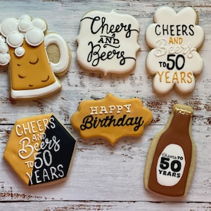 50th Birthday cookies