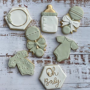 Gender neutral baby shower cookies