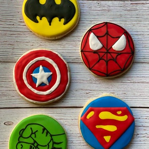 Superhero cookies