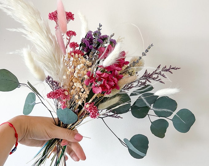 New Everlasting Wild flowers arrangement, dried flowers Long Lasting  Natural flowers bouquet