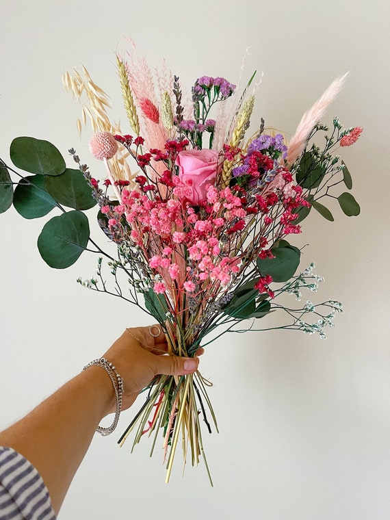 TheCookie - 1 ramo de flores secas naturales de 15.7 in, hojas de plantas  reales compatibles con arreglos florales de loto, fiesta, boda, regalo