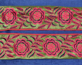 Vintage indio Sari borde costura bordado cinta de encaje antiguo encaje DIY casa decoración boda pared festiva colgante lentejuelas recorte étnico