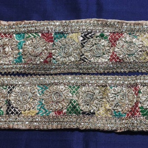 Traditionelle indische Gota Patti Sari Borte Gota Nähen Trim Band Spitze Wohnkultur Hochzeit Festliche Wandbehang Pailletten Saree Borte
