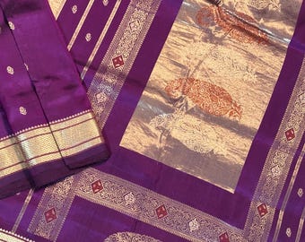 Vintage pura seda saree paithani bordado a mano telar de mano saree boda desgaste vintage sari vintage seda saree bordado indio paithani sari