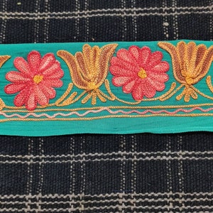 Vintage indio Sari borde costura bordado cinta de recorte antiguo encaje DIY hogar decoración boda festiva pared colgante lentejuelas étnicas imagen 3