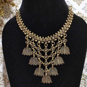 Oxidised German Silver Necklace Oxidized Indian Jewelry Bollywood Design Jewelry Boho Jewelry Tirbal Oxidised Necklace