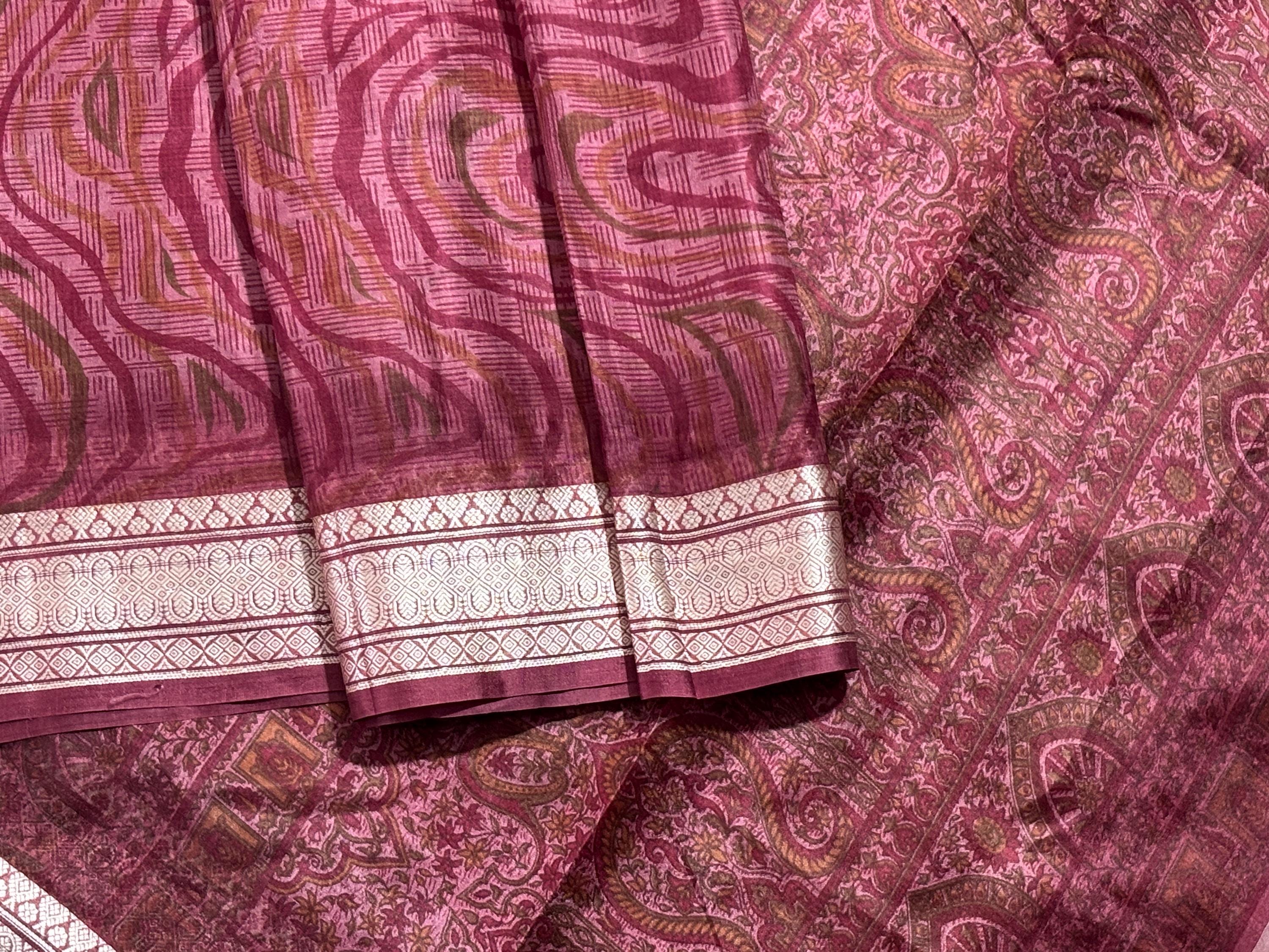 Vintage Seide Sari Frauen tragen 100% reine Seide Sari Stoff 5 Yard Seidenstoff Seide Saree