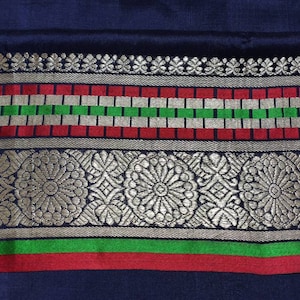 Vintage Banarasi Brocade Saree Border, Brocade Trim Craft Ribbon, Bollywood Style Brocade Saree Border